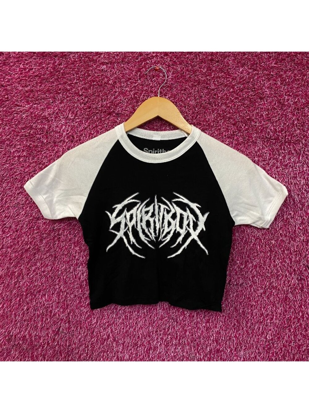 Spiritbox Death Metal Logo Graphic Crop Baby Tee Medium